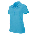 Tropical Blue Heather - Front - Kariban Womens-Ladies Melange Short Sleeve Polo Shirt