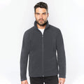 Convoy Grey - Back - Kariban Mens Full Zip Microfleece Jacket