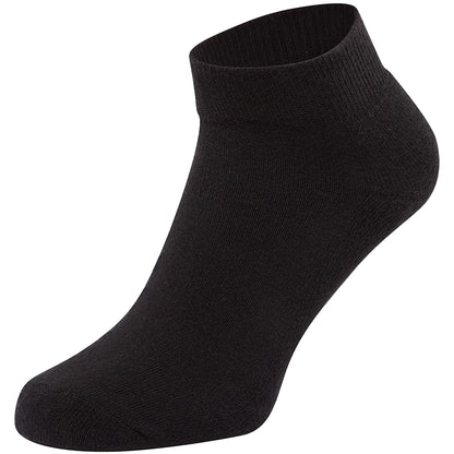 Black - Front - Fruit Of The Loom Unisex Quarter Trainer Socks (Pack Of 3)