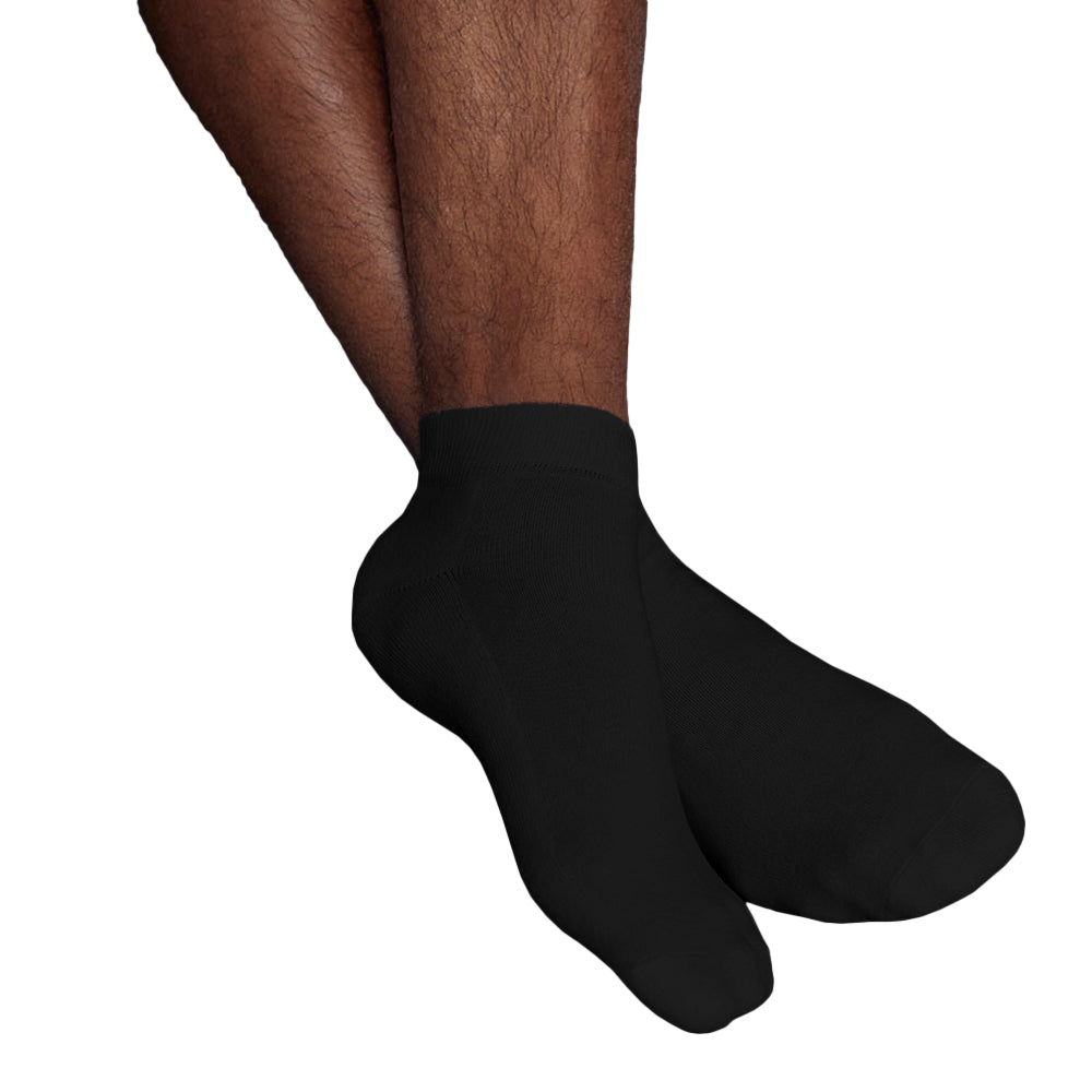 Black - Back - Fruit Of The Loom Unisex Quarter Trainer Socks (Pack Of 3)