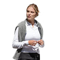 White - Back - Nimbus Womens-Ladies Carlington Deluxe Long Sleeve Polo Shirt