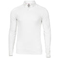 White - Front - Nimbus Mens Carlington Deluxe Long Sleeve Polo Shirt