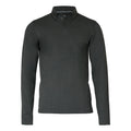 Charcoal - Front - Nimbus Mens Carlington Deluxe Long Sleeve Polo Shirt