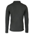Charcoal - Back - Nimbus Mens Carlington Deluxe Long Sleeve Polo Shirt