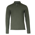 Olive - Front - Nimbus Mens Carlington Deluxe Long Sleeve Polo Shirt