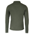 Olive - Back - Nimbus Mens Carlington Deluxe Long Sleeve Polo Shirt