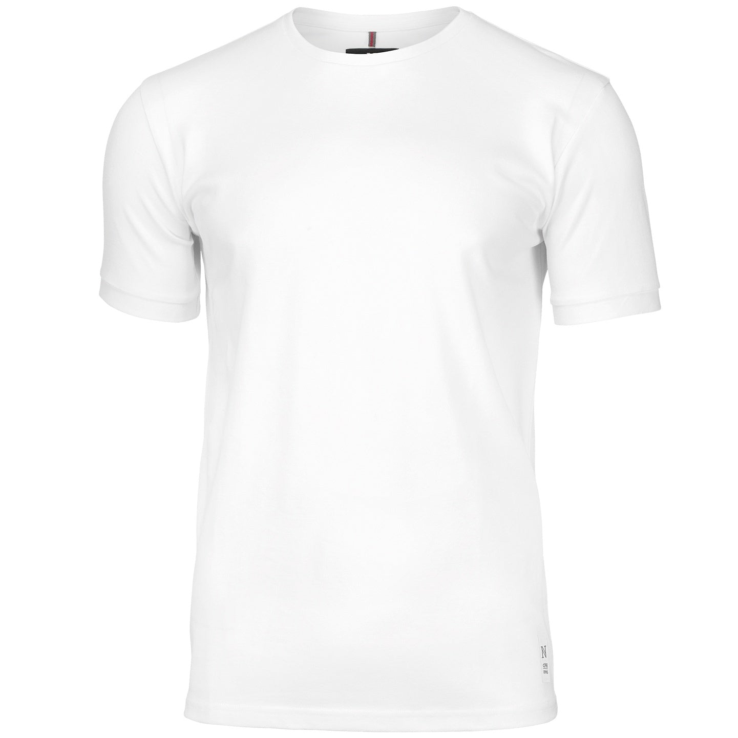 White - Front - Nimbus Mens Danbury Pique Short Sleeve T-Shirt