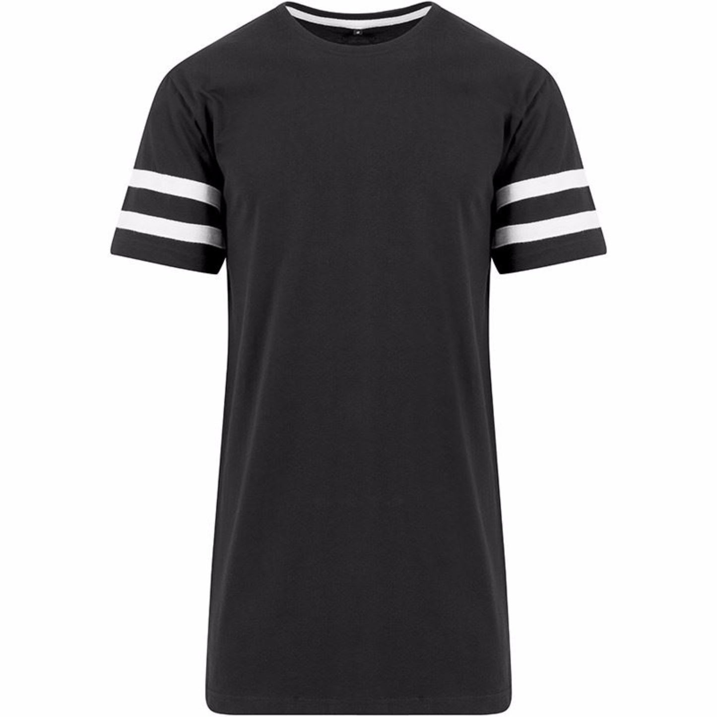 Black-White - Front - Build Your Brand Unisex Stripe Jersey Short Sleeve T-Shirt