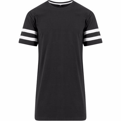 Black-White - Front - Build Your Brand Unisex Stripe Jersey Short Sleeve T-Shirt