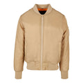 Union Beige - Front - Build Your Brand Mens Contrast Bomber Jacket