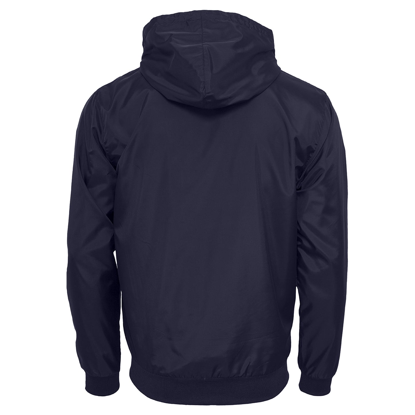 Navy - Back - Build Your Brand Mens Zip Up Wind Runner Jacket