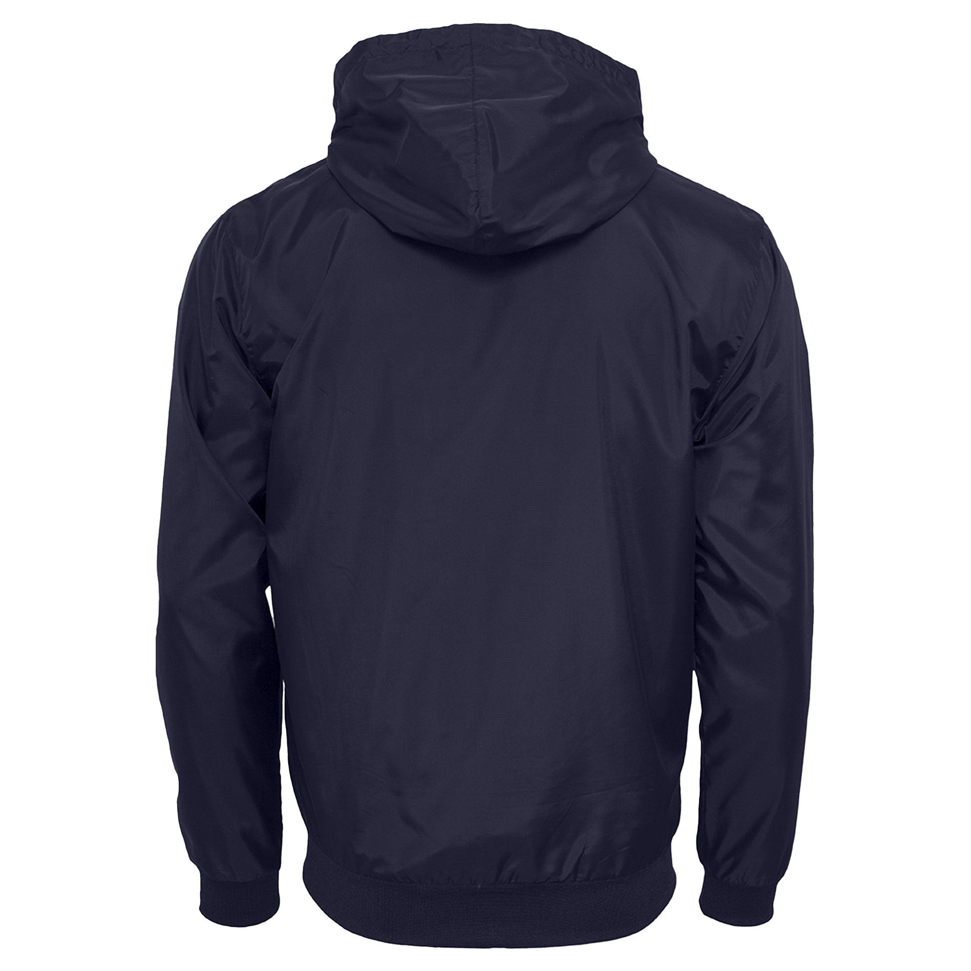 Navy - Back - Build Your Brand Mens Zip Up Wind Runner Jacket
