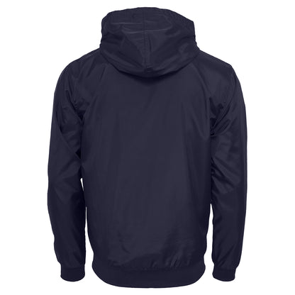 Navy - Back - Build Your Brand Mens Zip Up Wind Runner Jacket