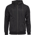 Black-Black - Front - Build Your Brand Mens Zip Up Wind Runner Jacket