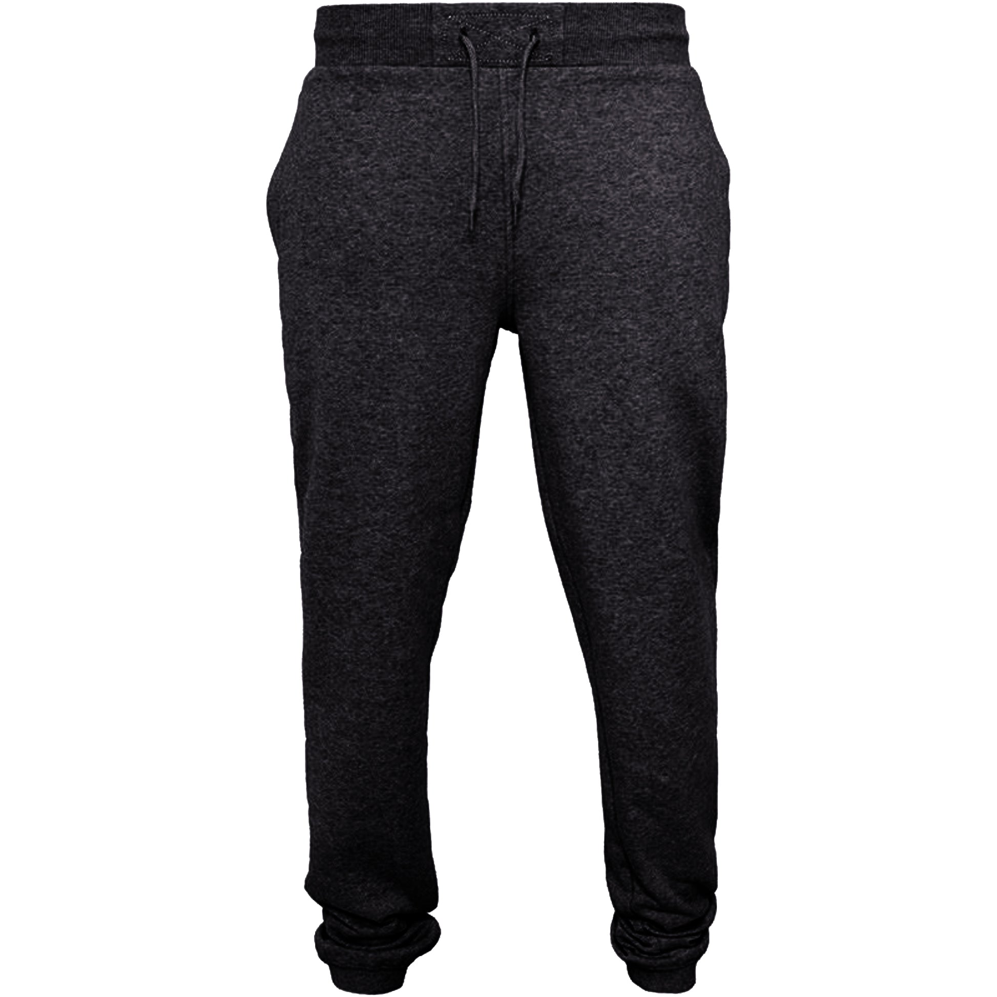Black - Front - Build Your Brand Mens Heavy Sweatpants