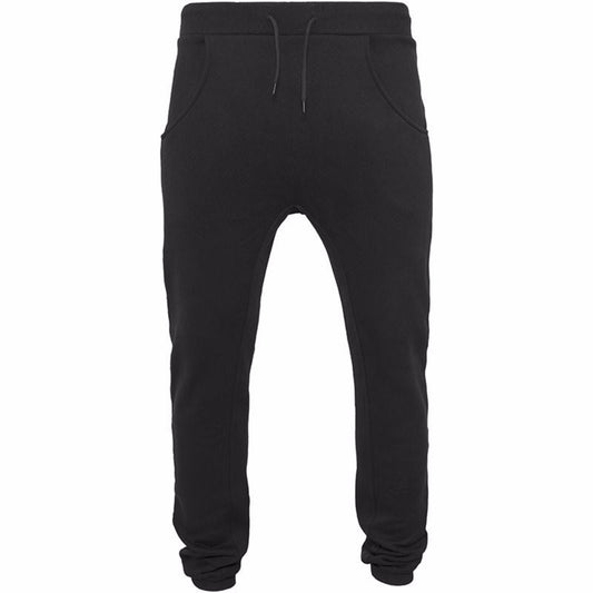 Black - Front - Build Your Brand Mens Heavy Deep Crotch Sweatpants