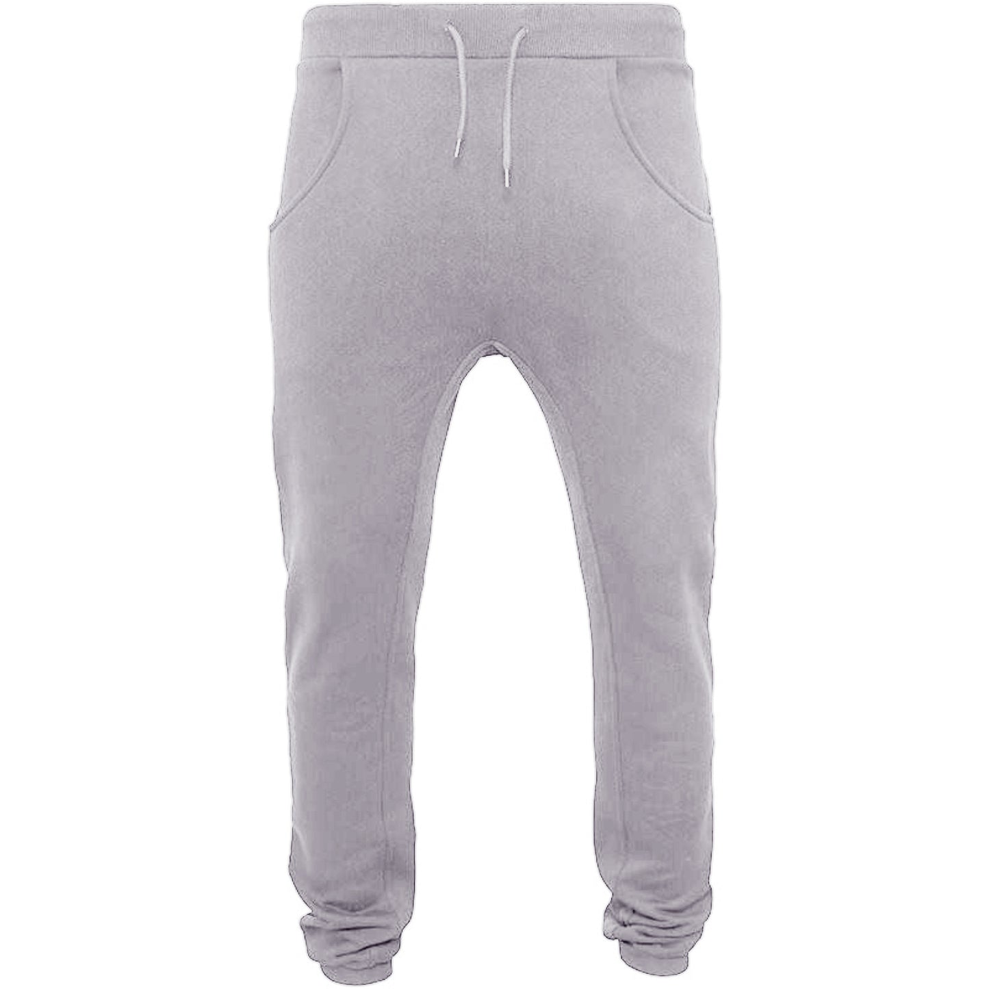 Heather Grey - Front - Build Your Brand Mens Heavy Deep Crotch Sweatpants