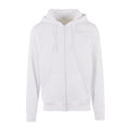 White - Front - Build Your Brand Mens Heavy Zip Up Hoodie