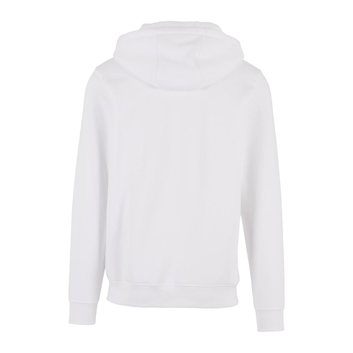 White - Back - Build Your Brand Mens Heavy Zip Up Hoodie