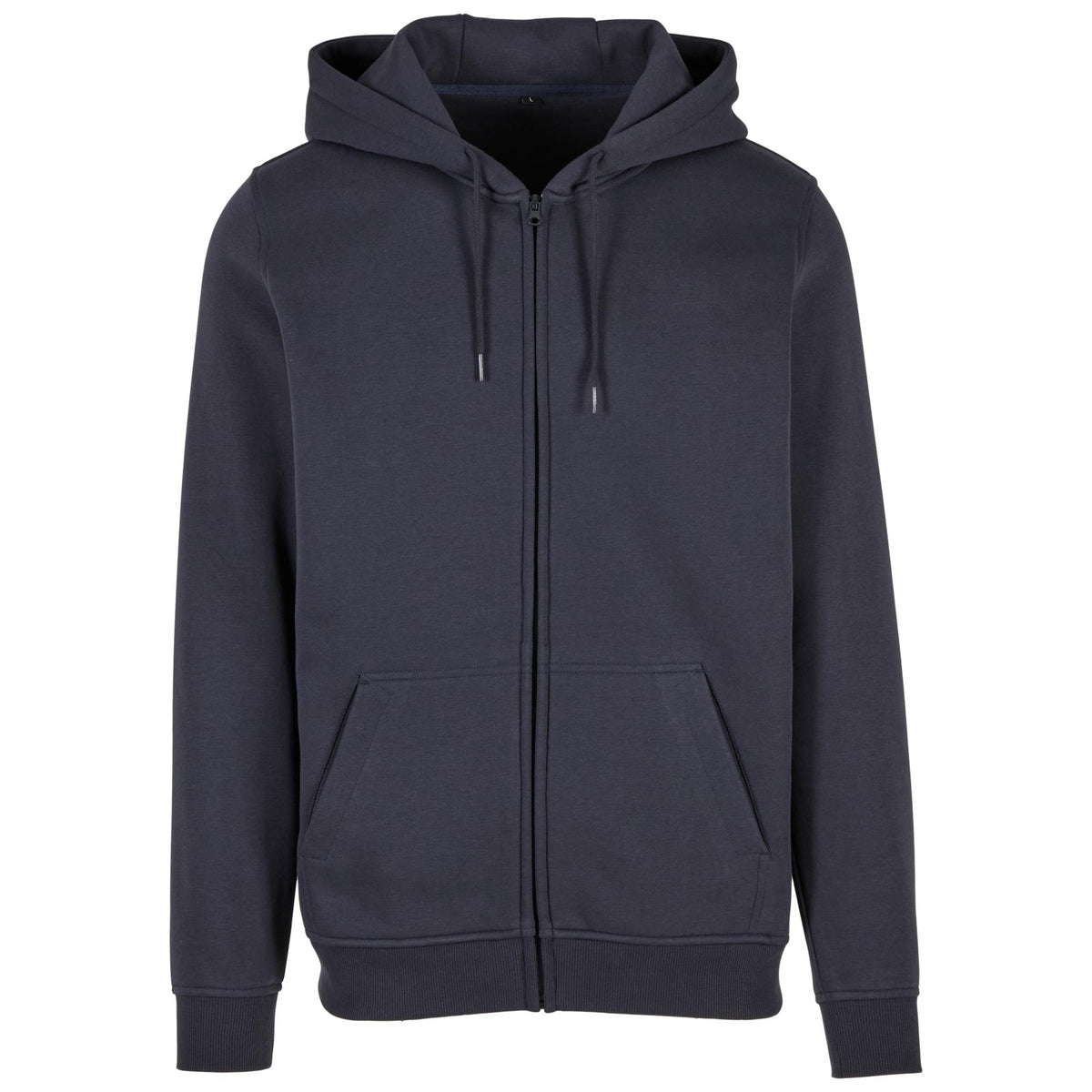 Navy - Front - Build Your Brand Mens Heavy Zip Up Hoodie