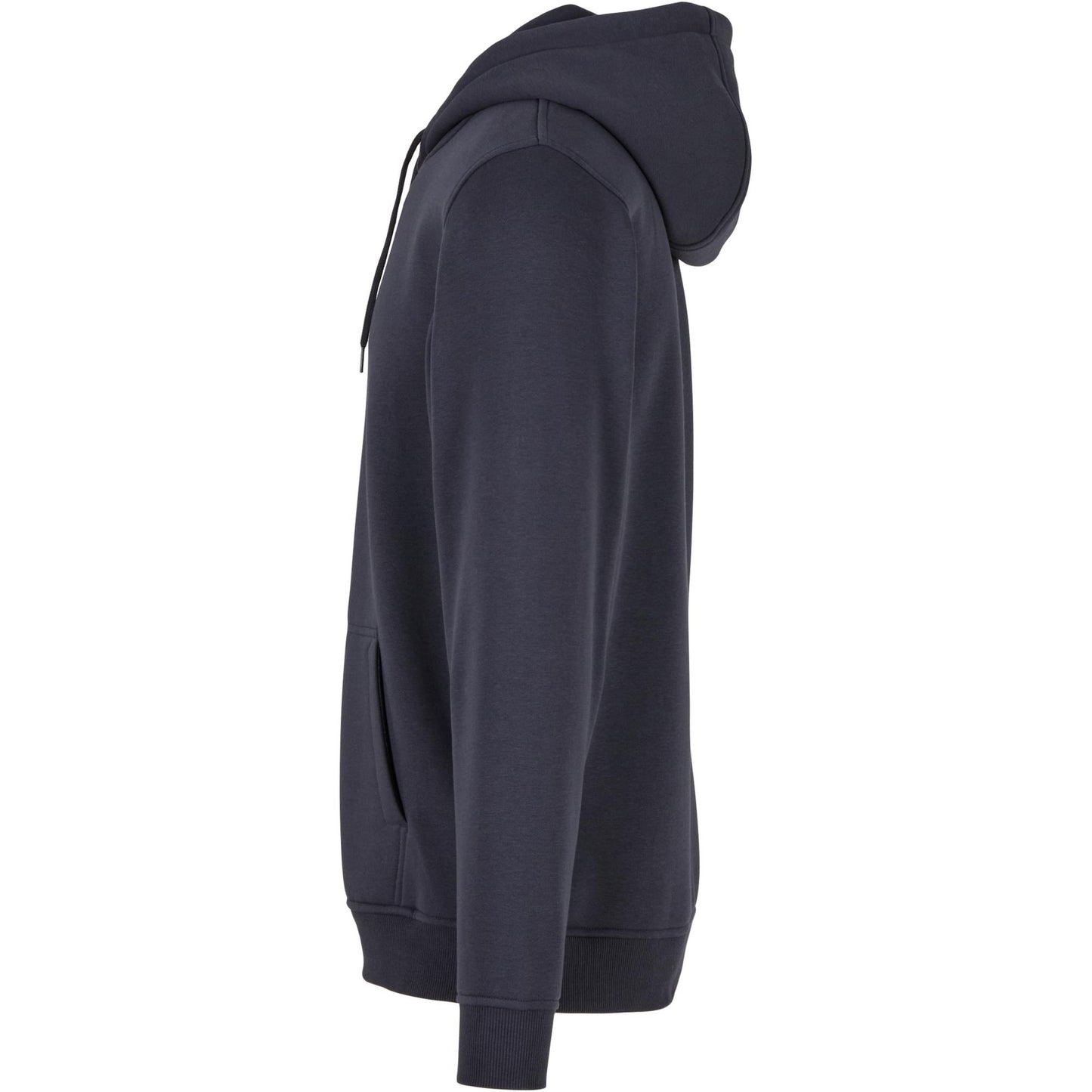Navy - Side - Build Your Brand Mens Heavy Zip Up Hoodie