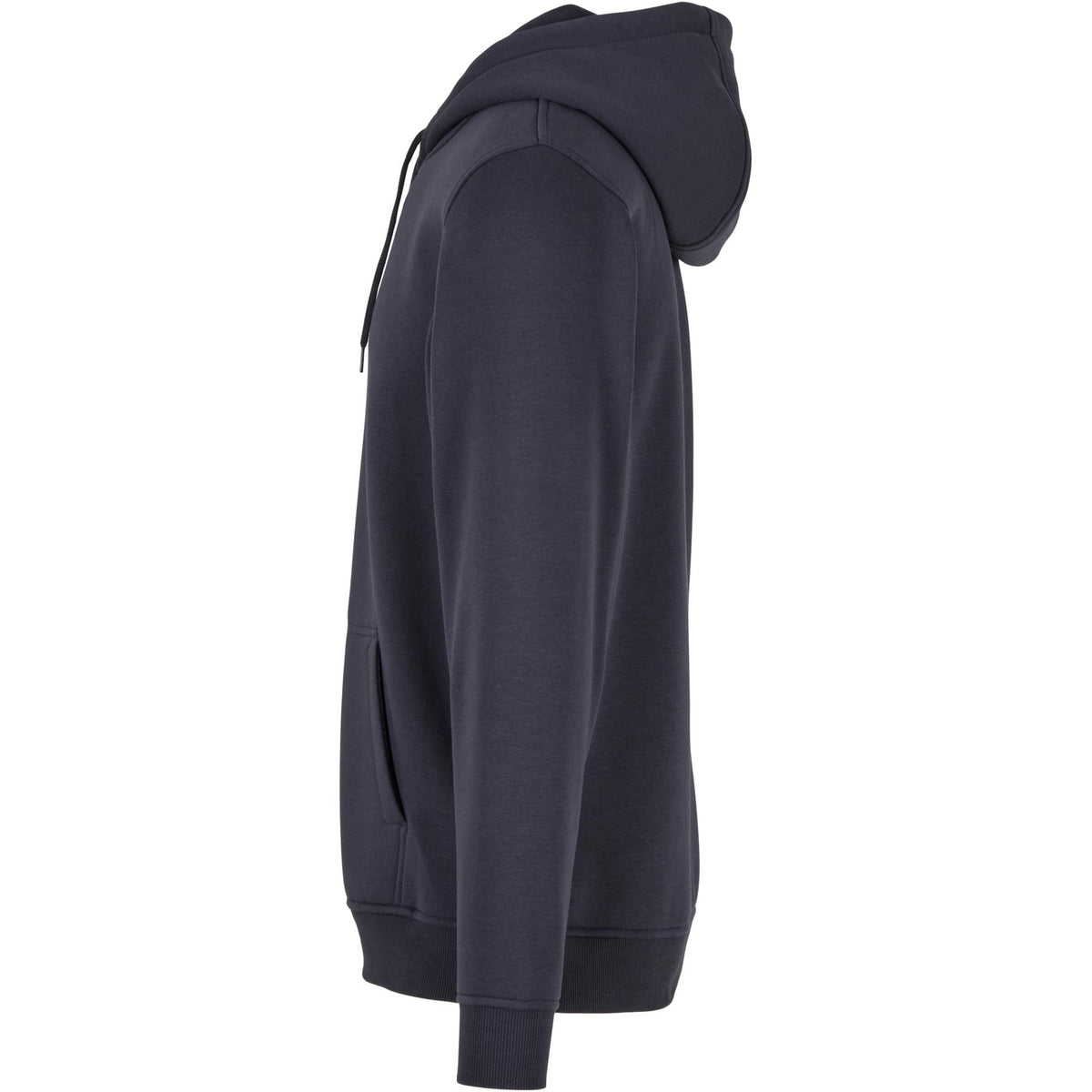 Navy - Side - Build Your Brand Mens Heavy Zip Up Hoodie