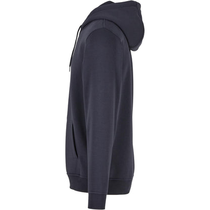 Navy - Side - Build Your Brand Mens Heavy Zip Up Hoodie