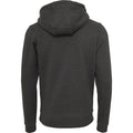 Charcoal - Back - Build Your Brand Mens Heavy Zip Up Hoodie