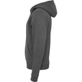 Charcoal - Side - Build Your Brand Mens Heavy Zip Up Hoodie