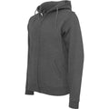 Charcoal - Lifestyle - Build Your Brand Mens Heavy Zip Up Hoodie