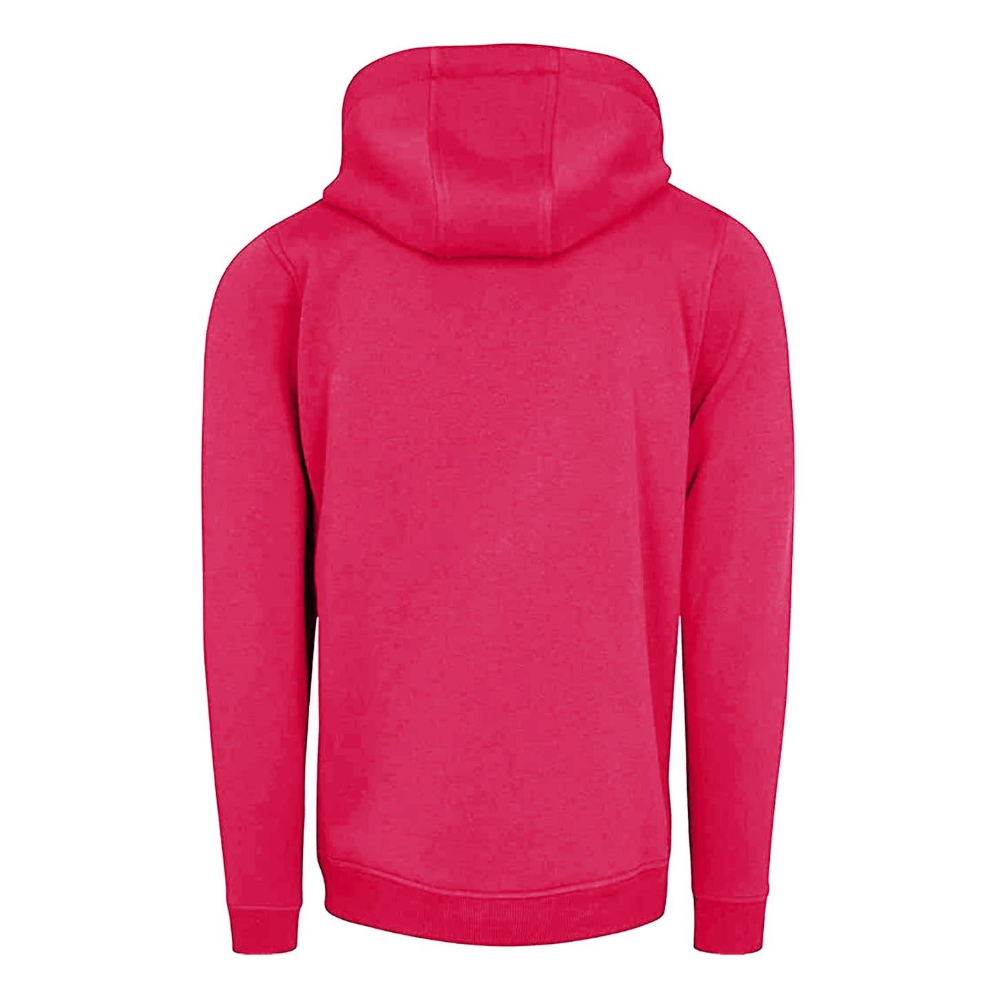 Hibiscus Pink - Back - Build Your Brand Mens Heavy Pullover Hoodie