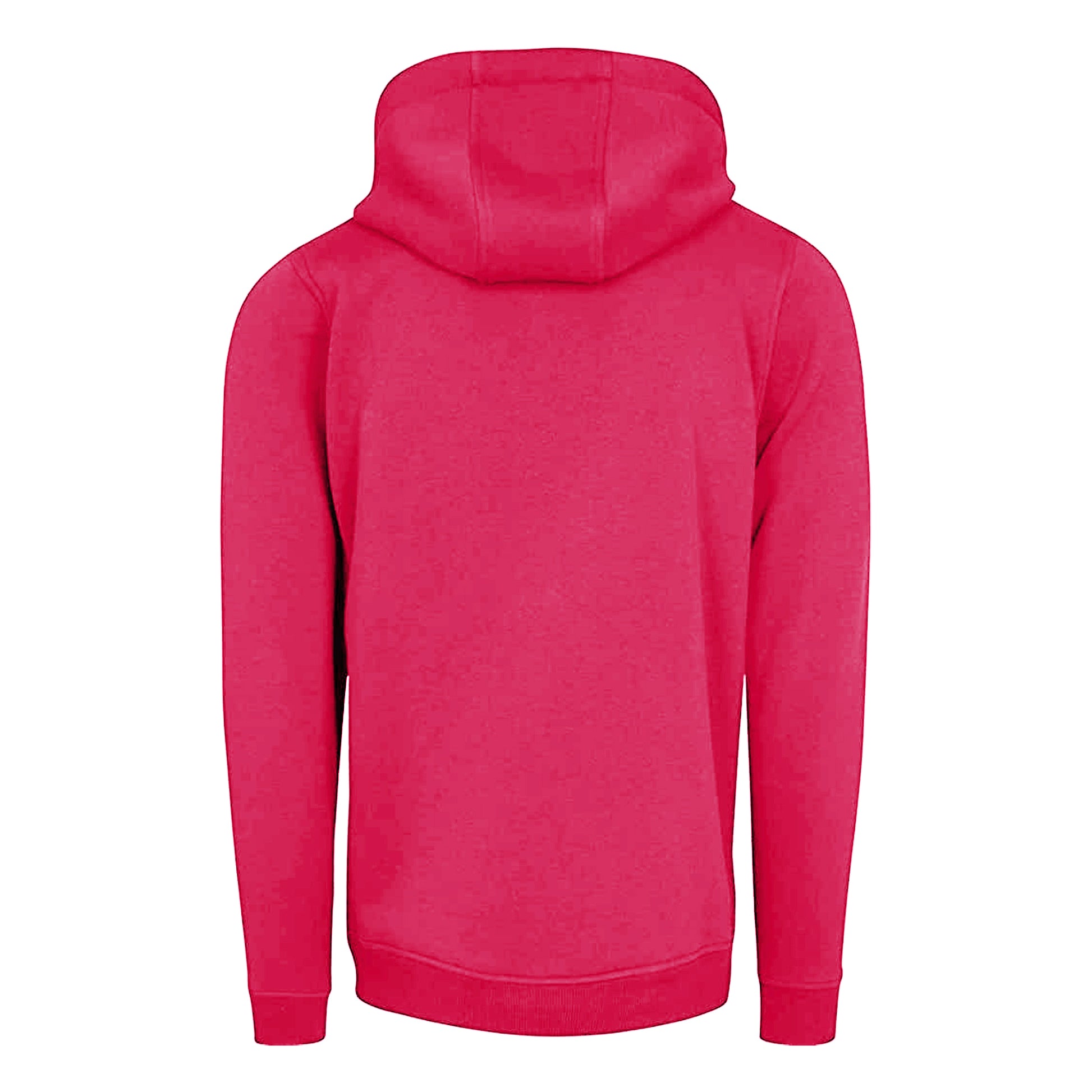 Hibiscus Pink - Back - Build Your Brand Mens Heavy Pullover Hoodie