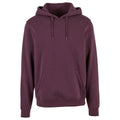 Plum Purple - Front - Build Your Brand Mens Heavy Pullover Hoodie
