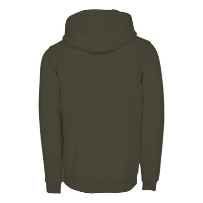 Olive - Back - Build Your Brand Mens Heavy Pullover Hoodie