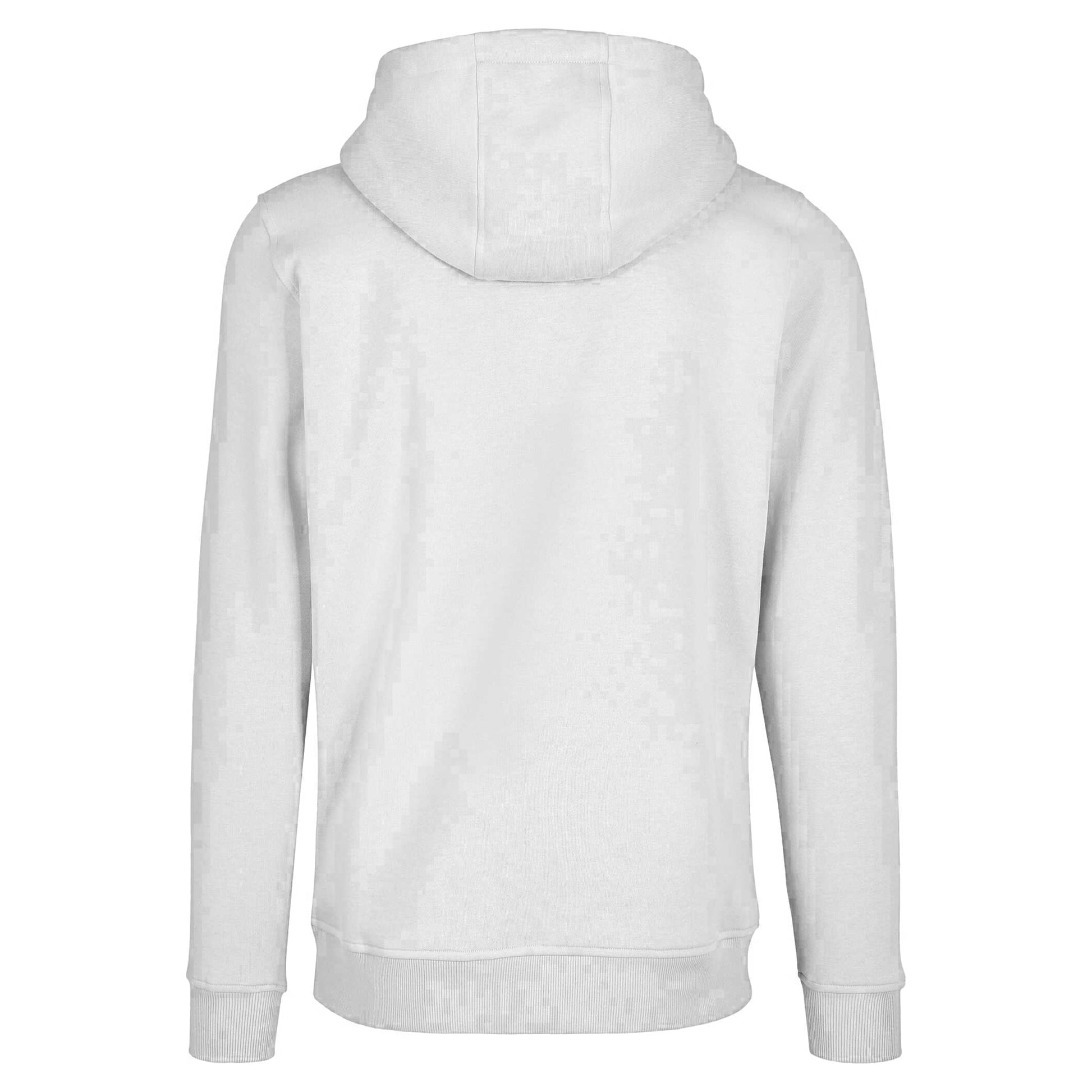 White - Back - Build Your Brand Mens Heavy Pullover Hoodie