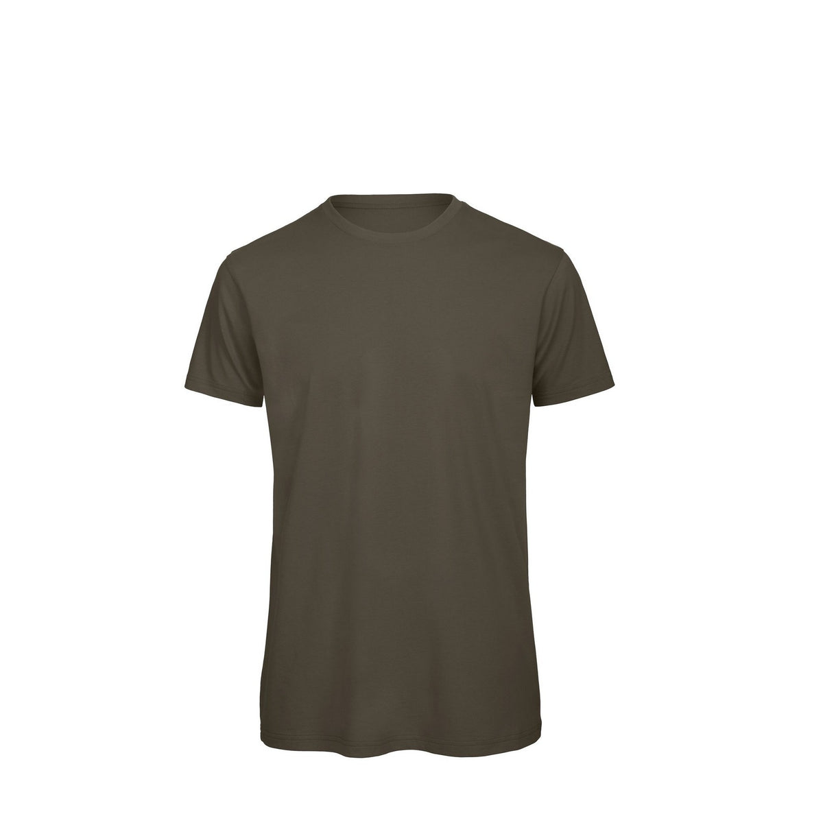 Millennial Khaki - Front - B&C Mens Organic Tee