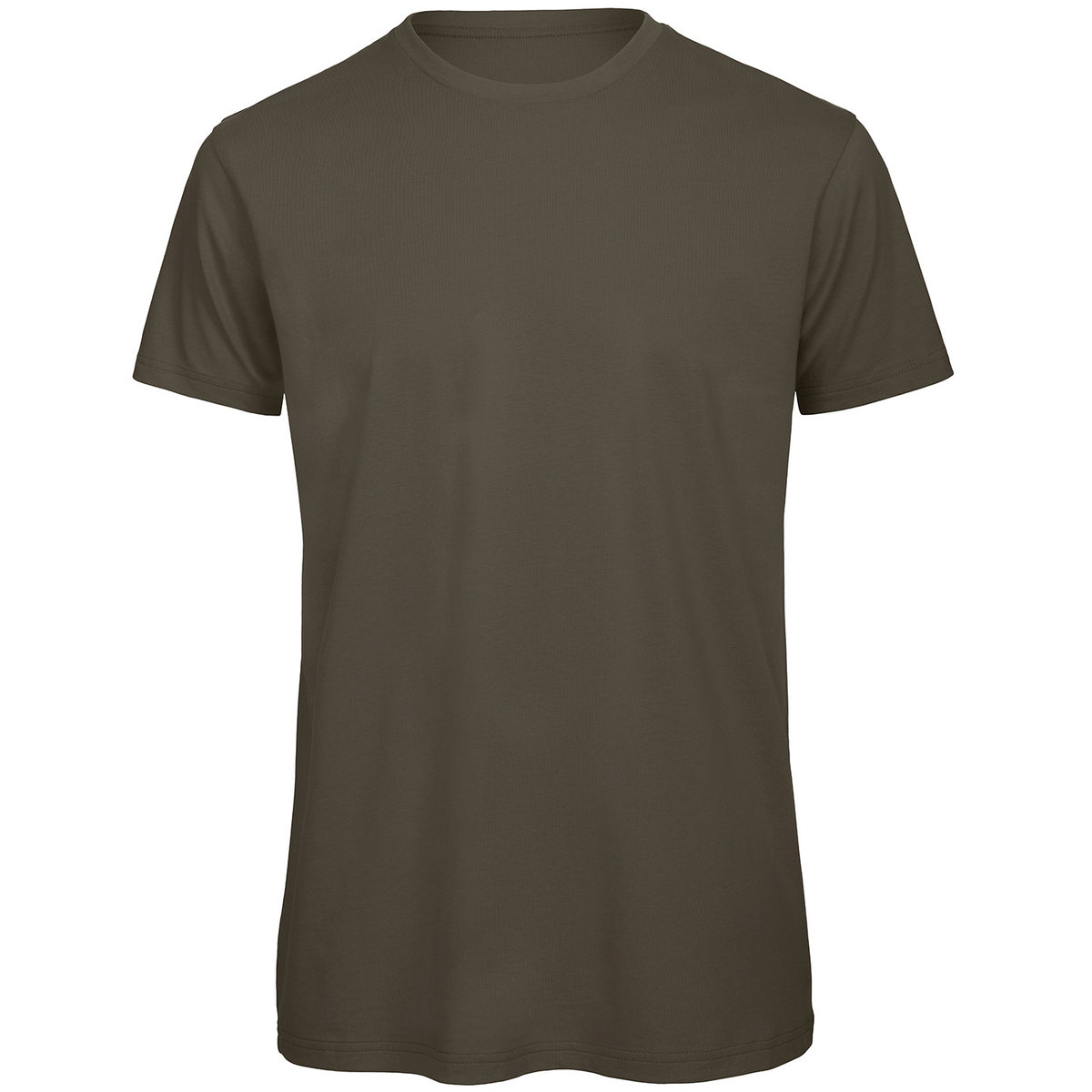 Khaki Green - Front - B&C Mens Organic Tee