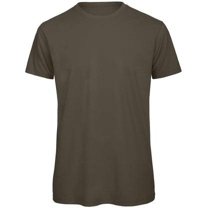 Khaki Green - Front - B&C Mens Organic Tee