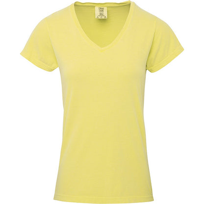 Butter - Front - Comfort Colors Womens-Ladies V-Neck Tee