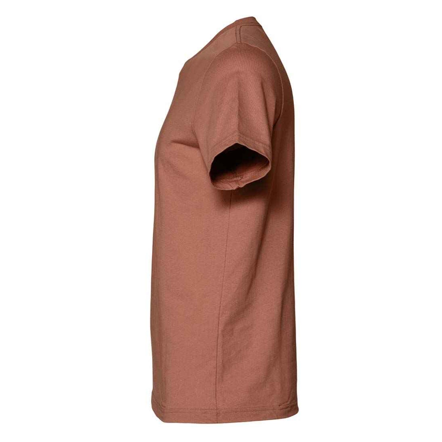 Terracotta - Side - Bella + Canvas Unisex Jersey Crew Neck T-Shirt