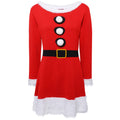 Red - Front - Christmas Shop Womens Christmas Knitted Dress