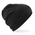 Black-Black - Front - Beechfield Mens Hemsedal Cotton Beanie