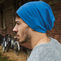 Sapphire Blue - Back - Beechfield Unisex Hemsedal Cotton Slouch Beanie