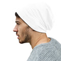 White - Back - Beechfield Unisex Hemsedal Cotton Slouch Beanie