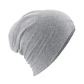 Heather Grey - Front - Beechfield Unisex Hemsedal Cotton Slouch Beanie