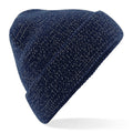 French Navy - Front - Beechfield Unisex Reflective Beanie