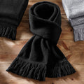 Black - Back - Beechfield Unisex Classic Knitted Scarf