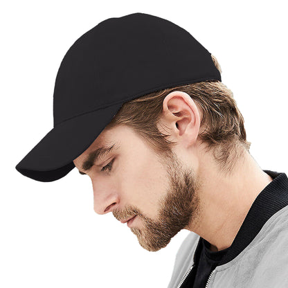 Black - Back - Beechfield Unisex Faux Suede Cap