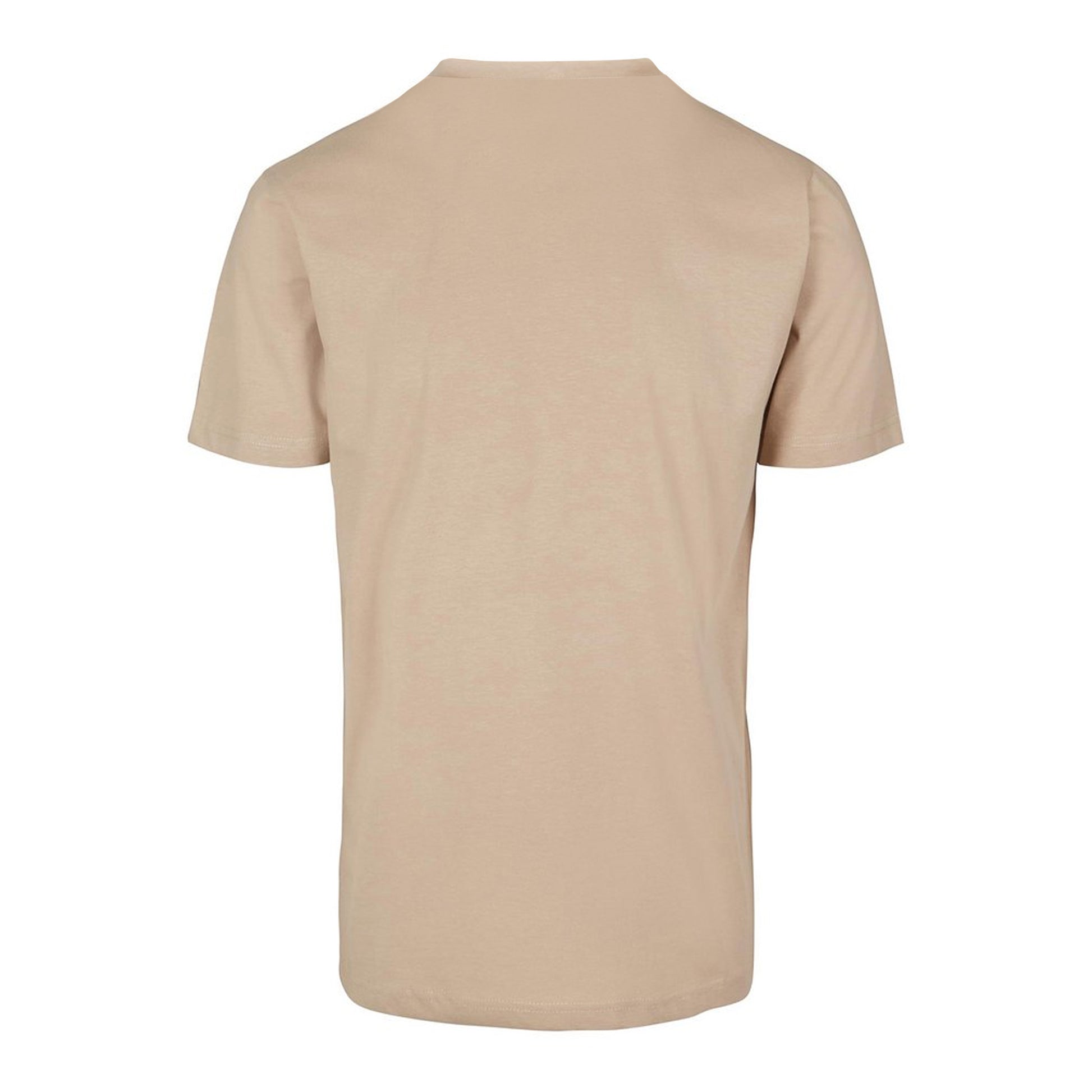 Sand - Back - Build Your Brand Mens T-Shirt Round Neck