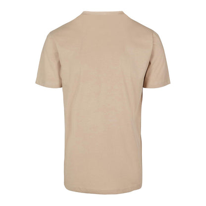 Sand - Back - Build Your Brand Mens T-Shirt Round Neck